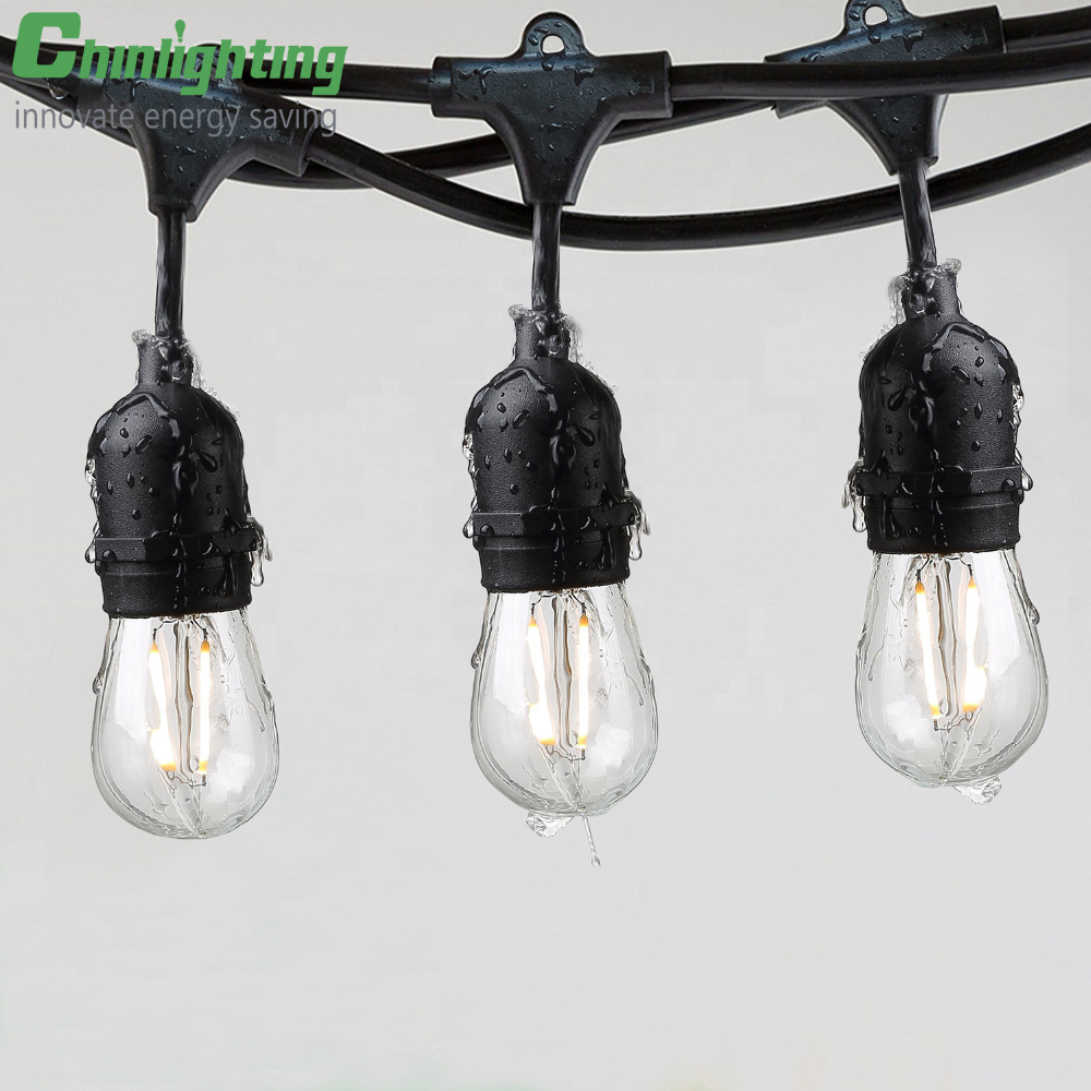 UL588 decorative filament light bulb plastic  S14 light bulb for waterproof string light