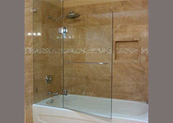 Safety Custom Bathroom Shower Glass 4-12mm Thickness Fixed Shower Glass For Houses