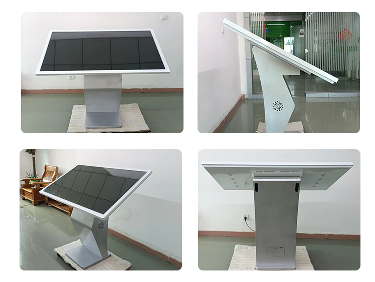 Стойки пола 55 цифров киоска экрана касания стойки тотем белой AIO дюйма k взаимодействующей умный