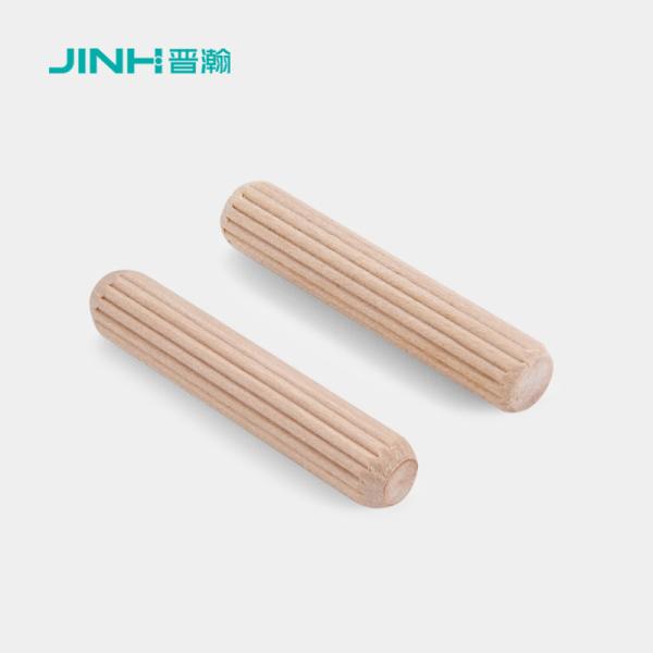 8mm Dia Fluted Wooden Dowel Pins Wooden Dowel Plugs 40mm Length For Panel Furniture