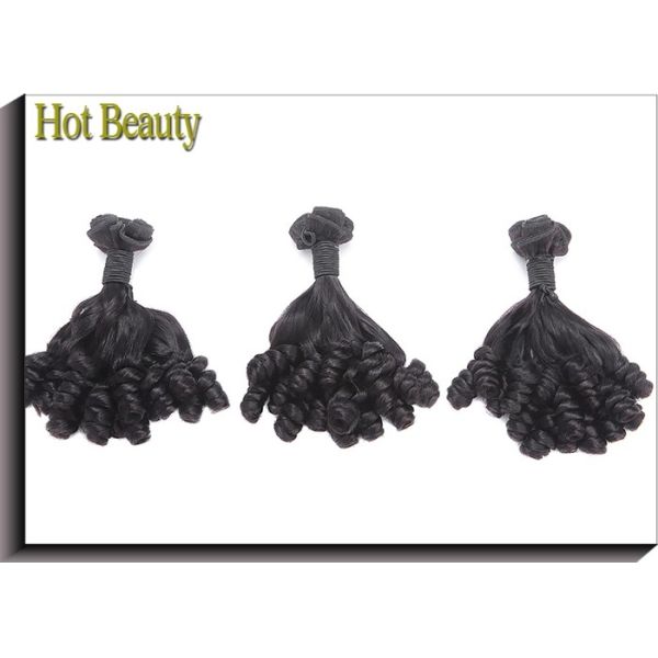 Curled 10'' - 20'' Double Drawn Human Hair / Human Hair Weave Bundles