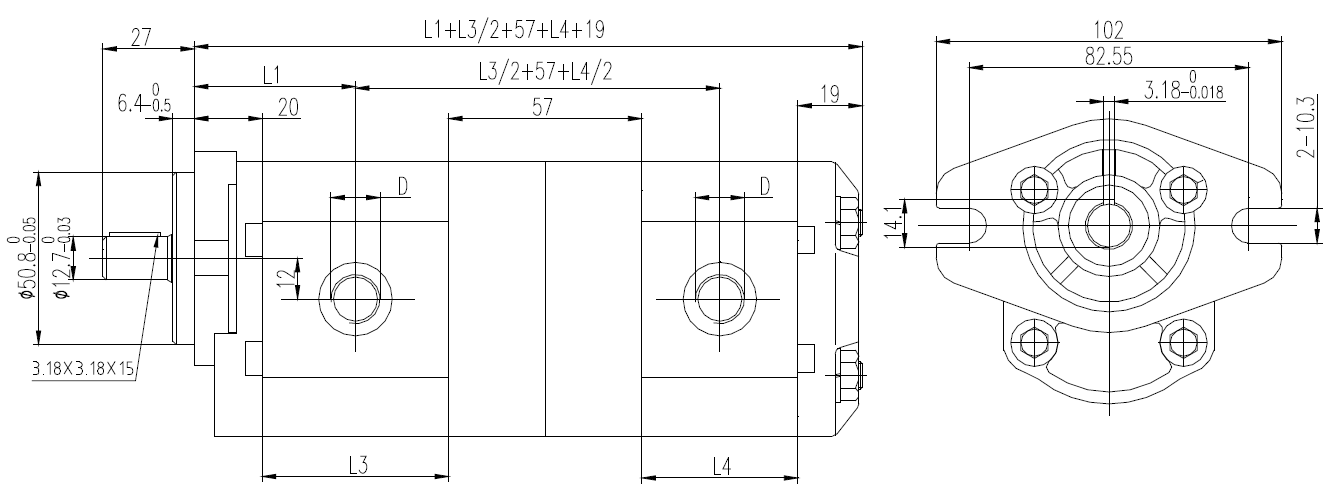 Mini Hydraulic Gear Pump 705-52-42220 Komatsu Bulldozer CE Certifie
