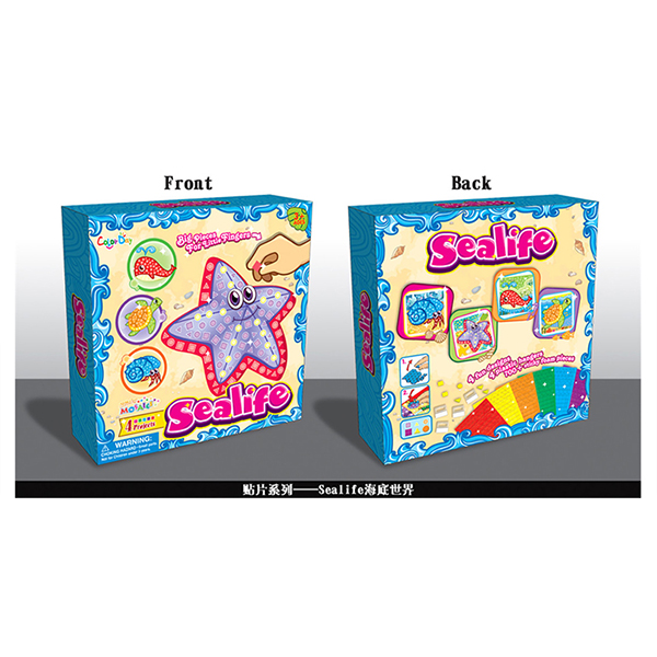 DIY Sticky Jewelry Box Arts And Crafts Set W / Glitter Gems Beads Age Five