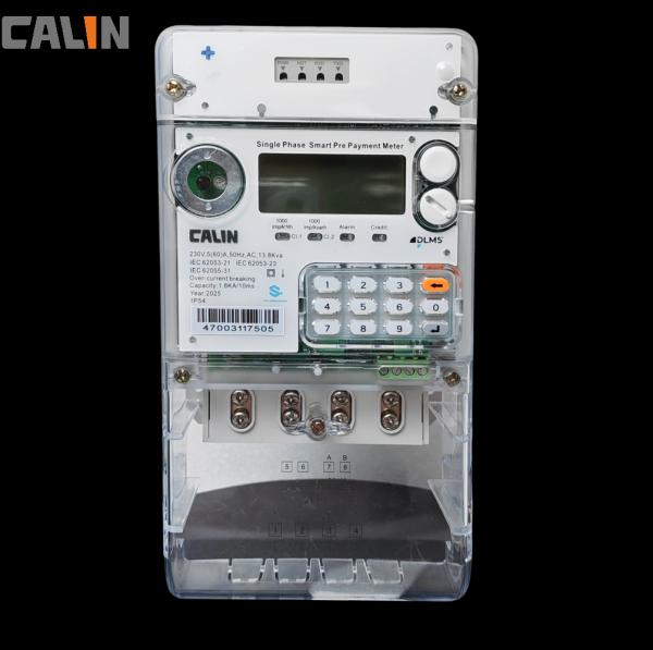 Card Prepayment Wireless Electricity Meter ,  6 Digits Single Phase Kwh Meter