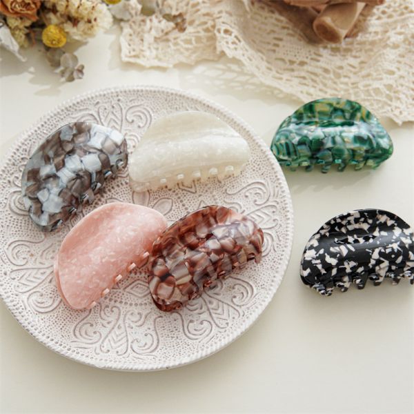French acetic acid hair clip women accessories temperament shark large back hair clip headwear