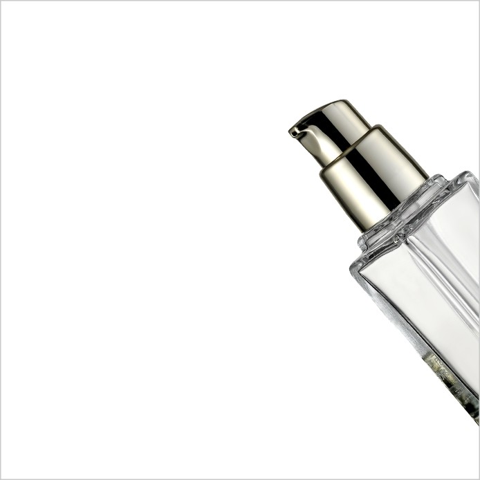 крышки насоса золота стеклянной бутылки квадрата 20ml 30ml бутылка учреждения косметической пустая стеклянная