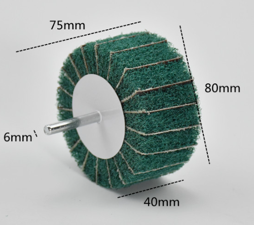 Green Shaft Grinding Flap Wheel Discs 20mm 25mm 30mm 40mm 50mm 60mm 80mm 100mm