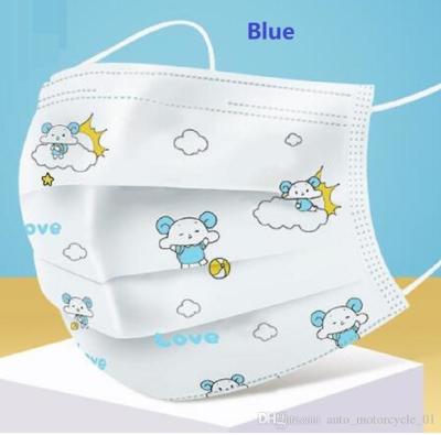 3Ply 3D descartável caçoa os desenhos animados bonitos 14x9.5cm resistente fluido da máscara protetora
