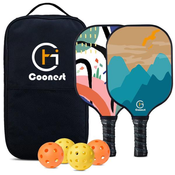 ODM Carbon Fiber Surface Pickleball Paddle Custom Logo Pickleball Racquet Set