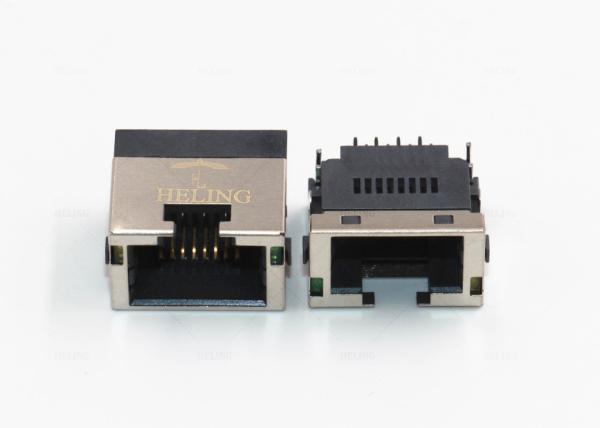 Brass Shielded SMT Low Profile RJ45 Tab Down 8P8C
