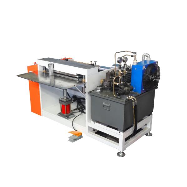 Máquina de prensagem de lâmina de serra semi-automática para restaurante em caixa de cores de papel de alumínio
