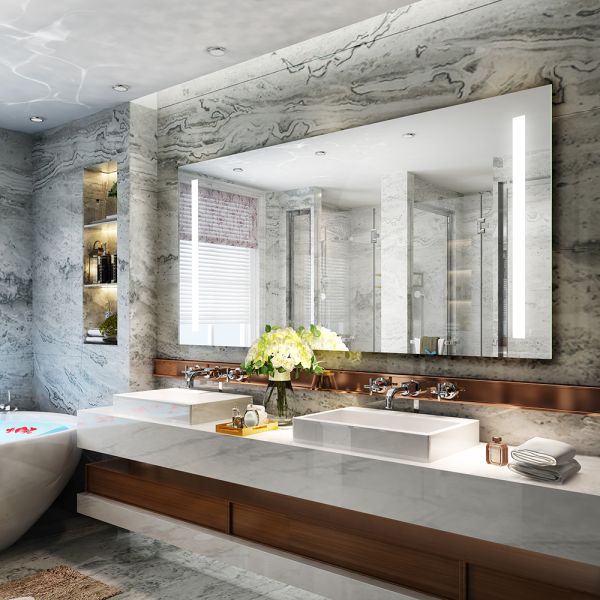 Настраиваемое деревянное зеркало с роскошным рамочным дизайном и серебряным зеркалом без меди 5 мм