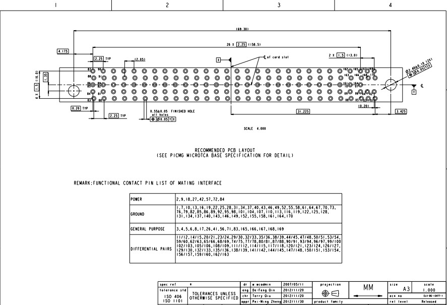 Терминал 10058831 соединителя края карты 10058831-110IF ICC FCI Amphenol