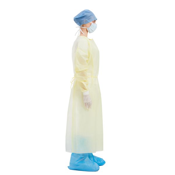 Haixin Disposable Lab Jacket Disposable Hip-Length Workwear SMS 50 Gsm Disposable Shirts with Snaps ISO 13485