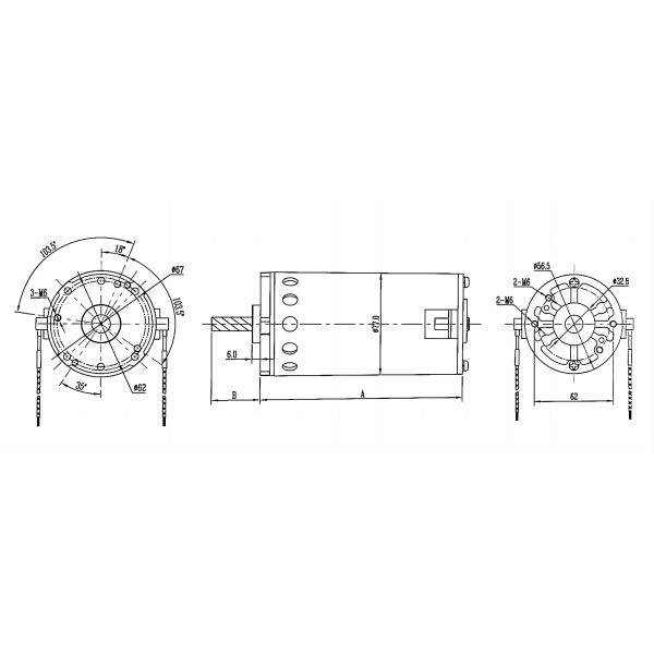Le moteur 100-240V 300-1200W 4000-5600 t/mn de brosse de C.C pèsent 1kg pour le moteur de défibreur