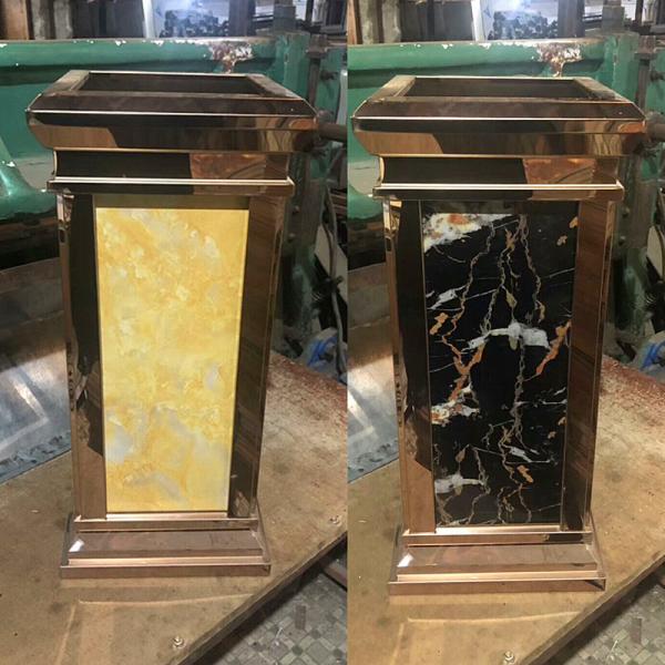 Customized Hotel Lobby Trash Cans Stainless Steel Trash Can For Shopping Mall Corridor