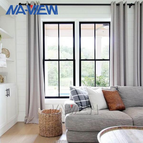 Dobro preto moderno de alumínio Hung Windows do superior o mais atrasado do estilo