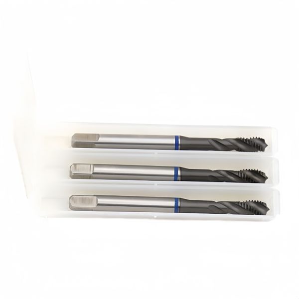 Industrial TiCN Blue-Grey Coated HSSE M35 Machine Taps | 35° Spiral Flute 6H Taps for Blind Hole Tapping
