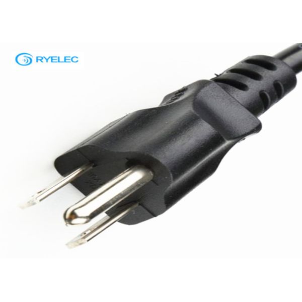 Low Voltage Custom Power Cables , 3 Prong Plug Battery Cable Assembly