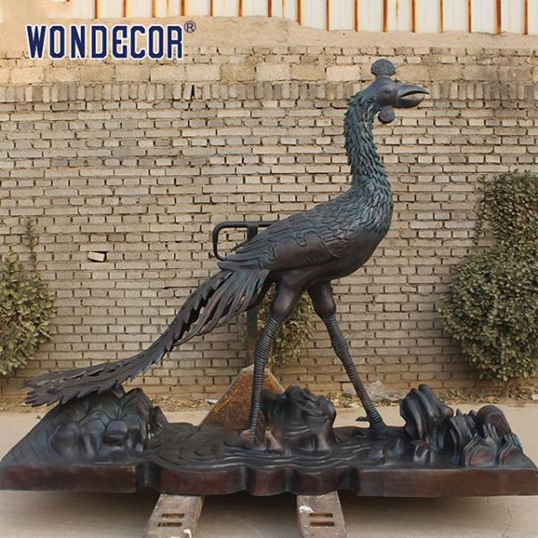 Estatua de pájaros de fuego mítico Bronce Phoenix Escultura