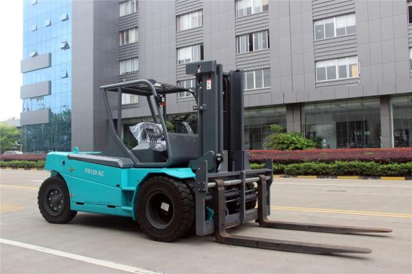 Battery Operated Electric Forklift Truck , Industrial 12 Ton / 10 Ton Electric Forklift