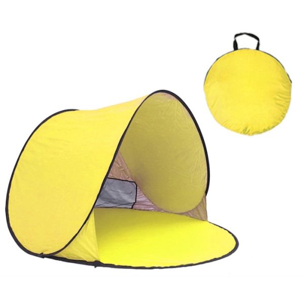 150*150*90CM Outdoor Waterproof Pop Up Canopy Tent Sunproof Silver Coated 190T Polyester Automatic Beach Shelter