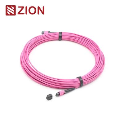12 Fibras MTP Fêmea Para MTP Fêmea OM4 3,0 mm LSZH MTP Patch Cord Medidores Personalizados