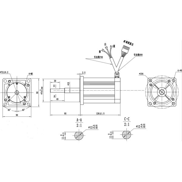80mm 48v 440w Brushless Motor for High Power and Efficiency in Robot Home Appliance