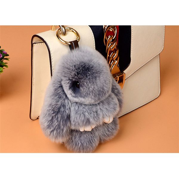 Покрашенные завалки ПП Каттон размера Кейчайн 18км меха кролика Брауна используемые для сумки