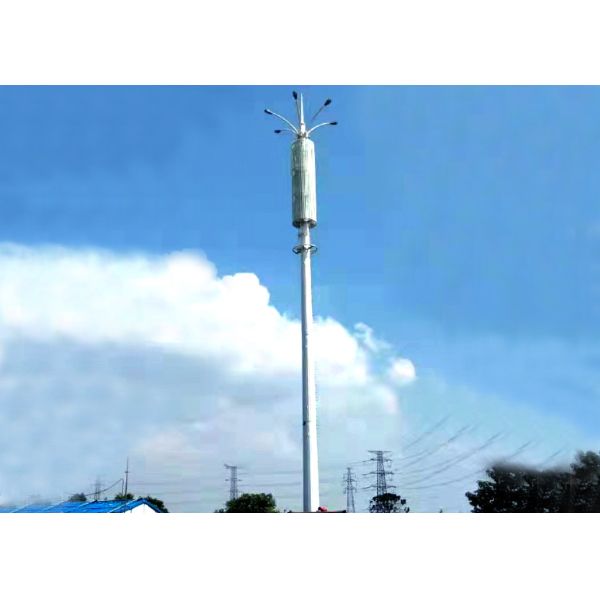 Hot Dipped Galvanization Steel Monopole Communication Tower For BTS Transmission