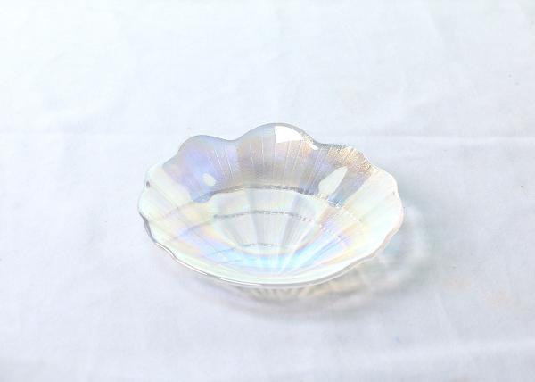 Rainbow Shell Crystal Lead Free Glass Tray Plate,Seashell Dinner Plate
