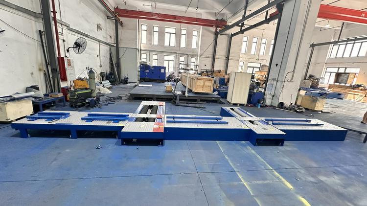 2&3 wheels motorcycles Centralized testing line brake roller tester axle load speedometer clamping wheel alignment headlight tester 