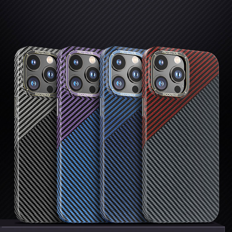 Carbon Fiber Phone Case for Iphone 15 Tpu Pc Anti Drop Cases Real Fibre Proof Multicolor Forged Mobile Texture Custom Sjk379