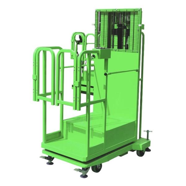 Orange Semi Electric Order Picker With 2.7m 3.3m 4m 4.5m Lifting Height