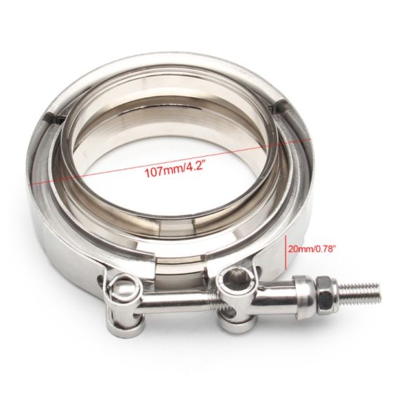 Downpipe Turbo фланец струбцины диапазона v 3 дюймов нержавеющий мужской женский слабый стальной