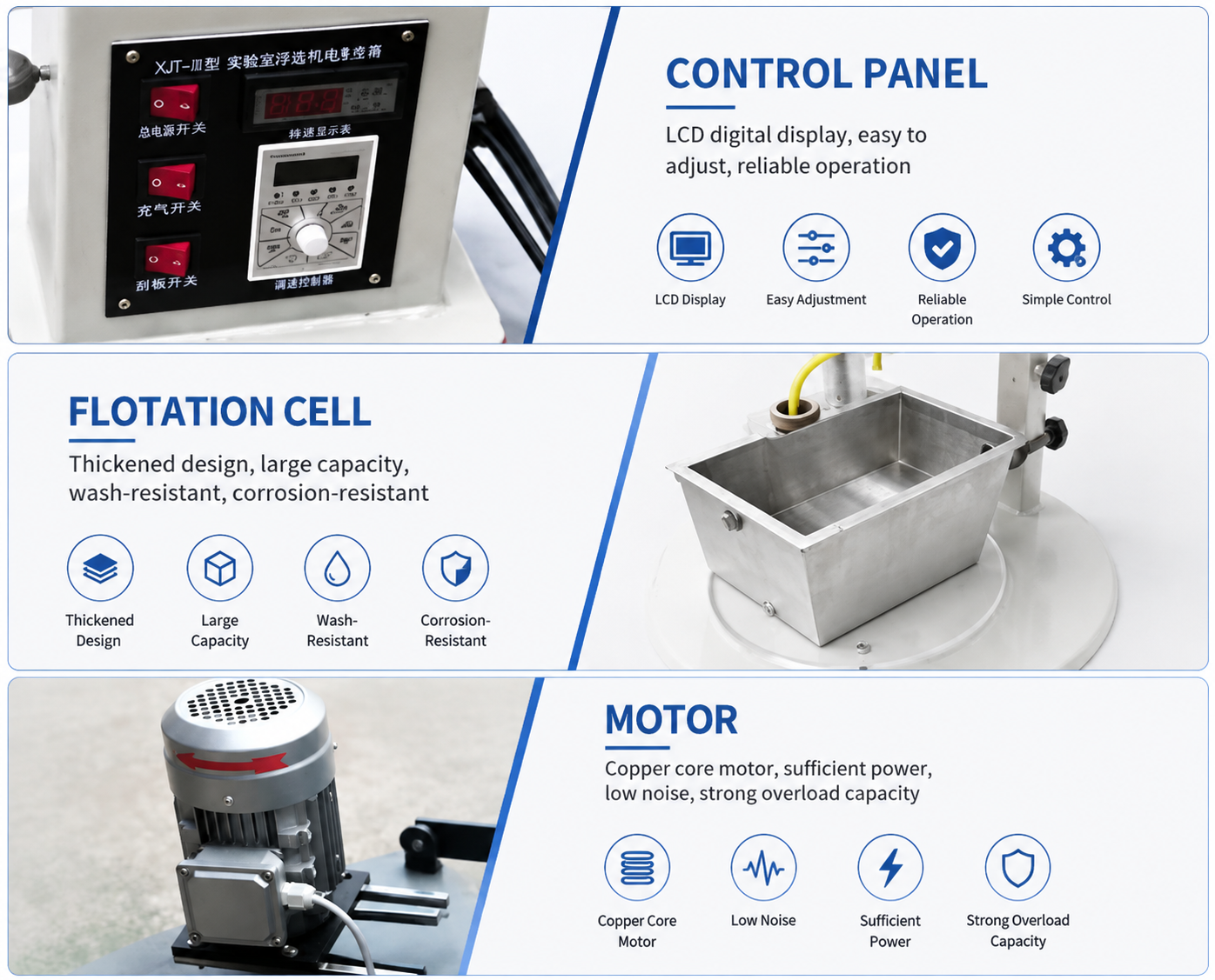 XJT-II Laboratory Leaching Agitator with Variable Speed Control, External Aeration System, and Temperature Monitoring