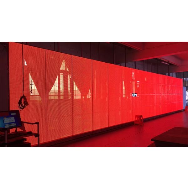 Ulta-thin Indoor Transparent LED Screens Flexible Advertising Video Wall