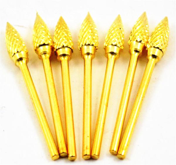 Dental Lab Golden Tungsten Carbide Burs for Dental Low Speed Handpiece