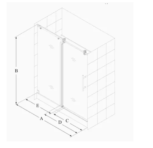 Safety Tempered Shower Door OEM Available Frame Shower Enclosure