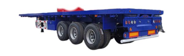 Flat Container Semi-trailer Low-priced Heavy-duty 4-axle 100t Export Brand New Container Trailer Manufacturer Direct Sales