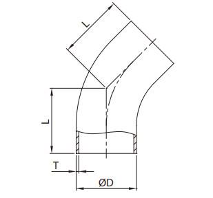 Sanitary Stainless Steel Pipe Tube Fitting Short Long Ebow