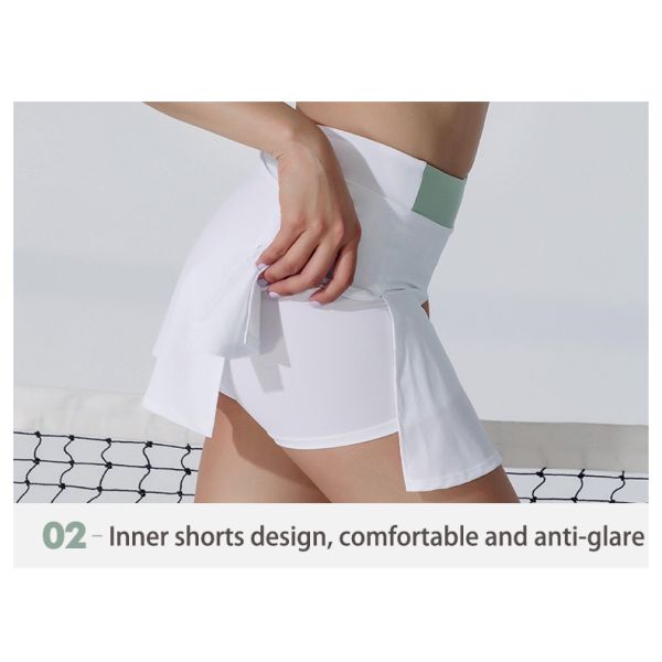 STC Odorless Womens Golf Clothes Solid High Waist Shorts Skirts