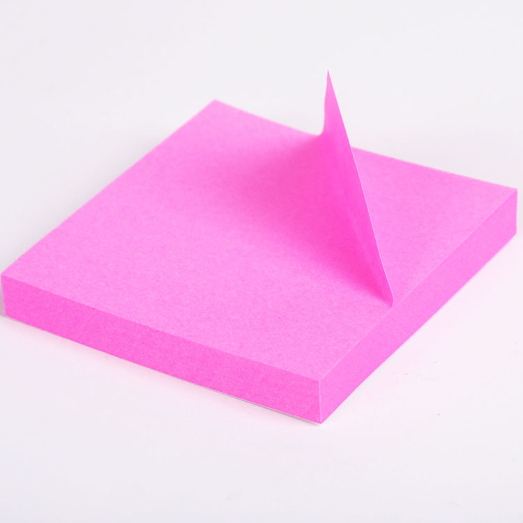 quality custom office square shape 3x3 inch pink message note sticky notes for office and school