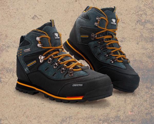 Botas de cuero artificial azul para correr y hacer senderismo en el desierto rojo, montañismo, para hombres y mujeres