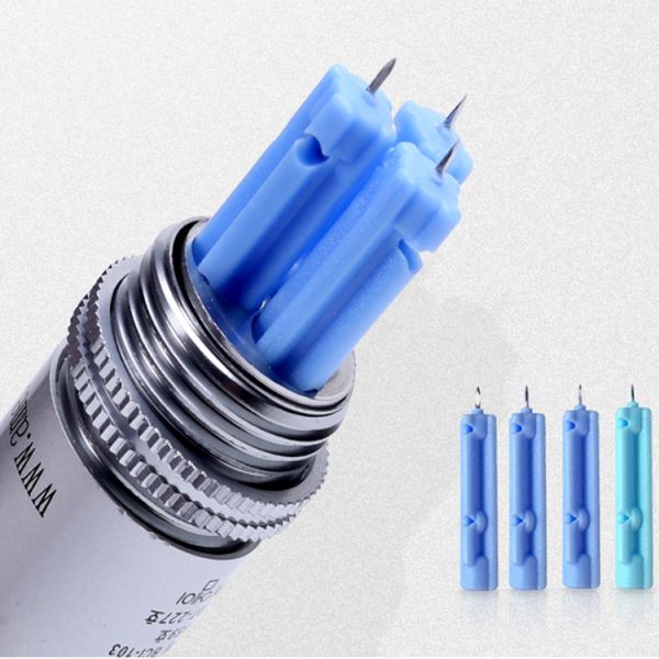 Three Head Silver Blood Collection Needle Set Pen Lancet Cupping Hijama Pen Cupping Pen