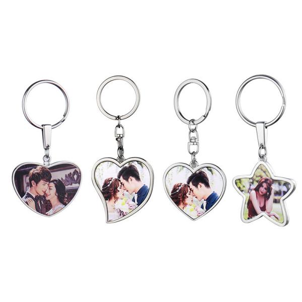 Différentes formes de clés de sublimation pendentif porte-clés