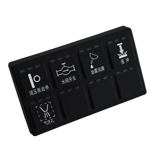8-key silicone CAN bus communication panel with IP67 rating and customizable