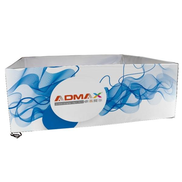 Durable Tube Tension Fabric Banner Stands Digital Printing Square Shape