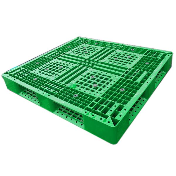 Do HDPE plástico amarelo superior do Euro das páletes da grade pálete plástica para o sistema do tormento