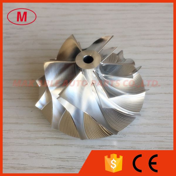 GT1252 786556-0002 Upgrade 38.40/52.00mm 6+6 blades Performance for turbo aluminum 2618/milling/billet compressor wheel
